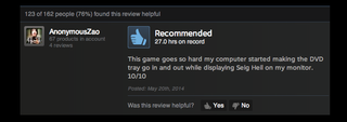 Illustration for article titled Wolfenstein, As Told By Steam Reviews